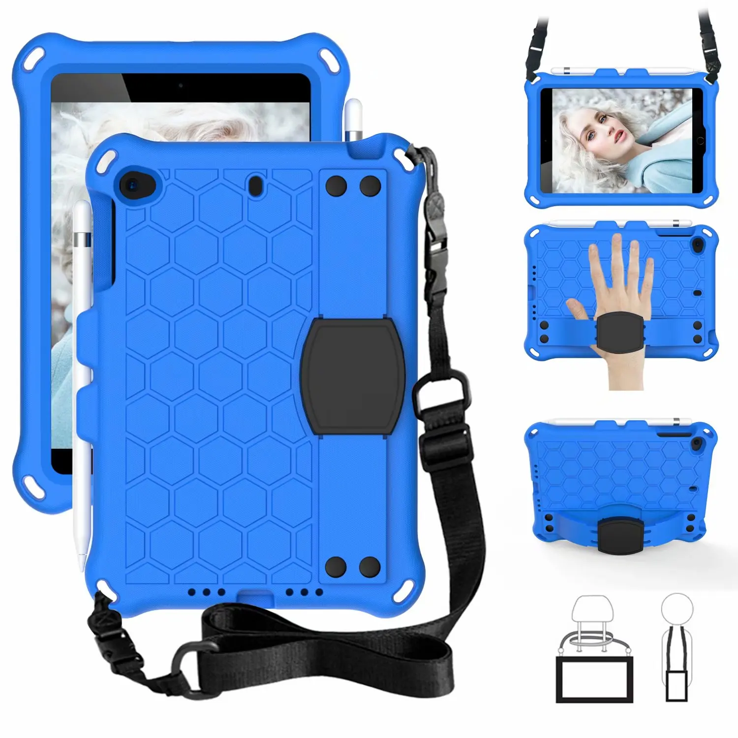 

Чехол для ipad mini 1 2 3 4 5 7,9 дюйма, с ручкой и ремнями