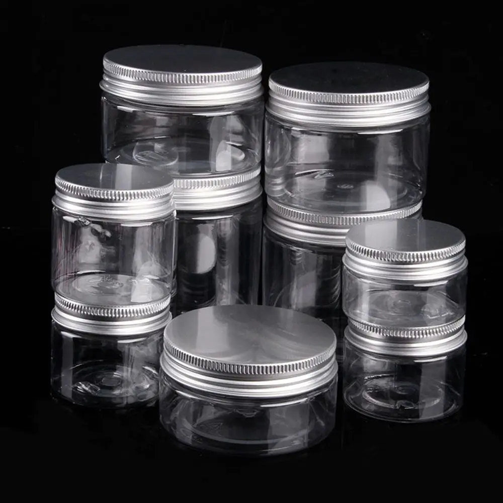 

30-250ml Aluminum Cap Cosmetic Tin Pot Lip Balm Jar Containers Oil Wax Empty Home Storage Bottles Jars Organization Container