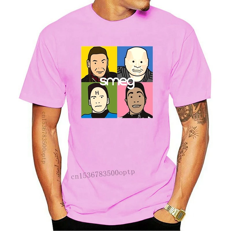 

Camiseta estampada de algodón para hombre, camisa de manga corta con cuello redondo, estilo Smeg Red Dwarf, 2021