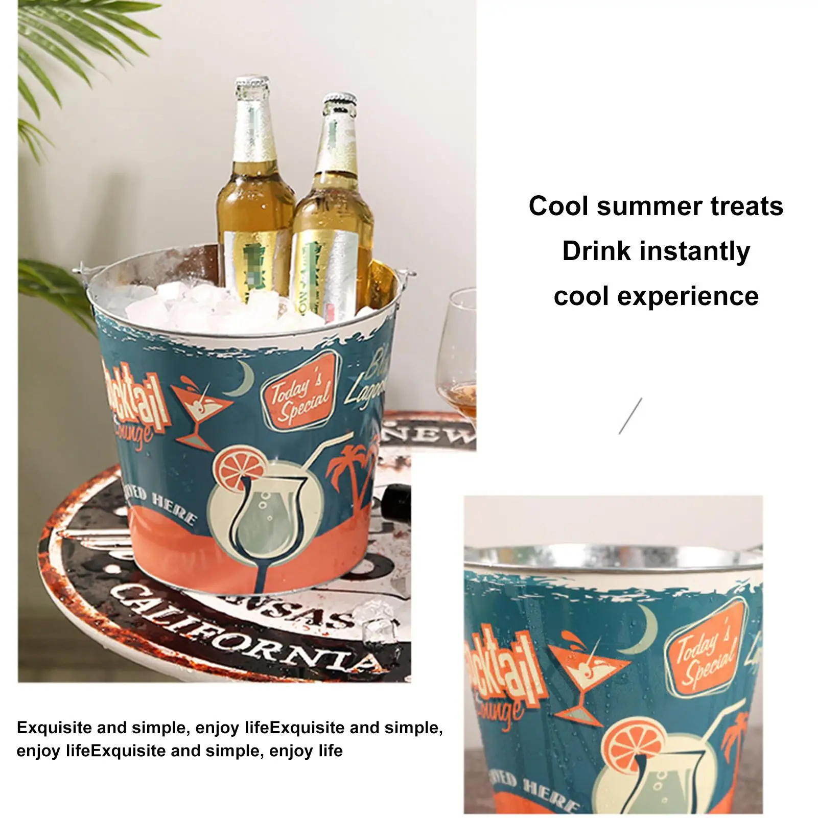 

Drinks Ice Bucket | 5 L Creative Beer Bucket Champagne Red Wine High-Value Cartoon Ice Bucket | Ice Bucket for Parties,