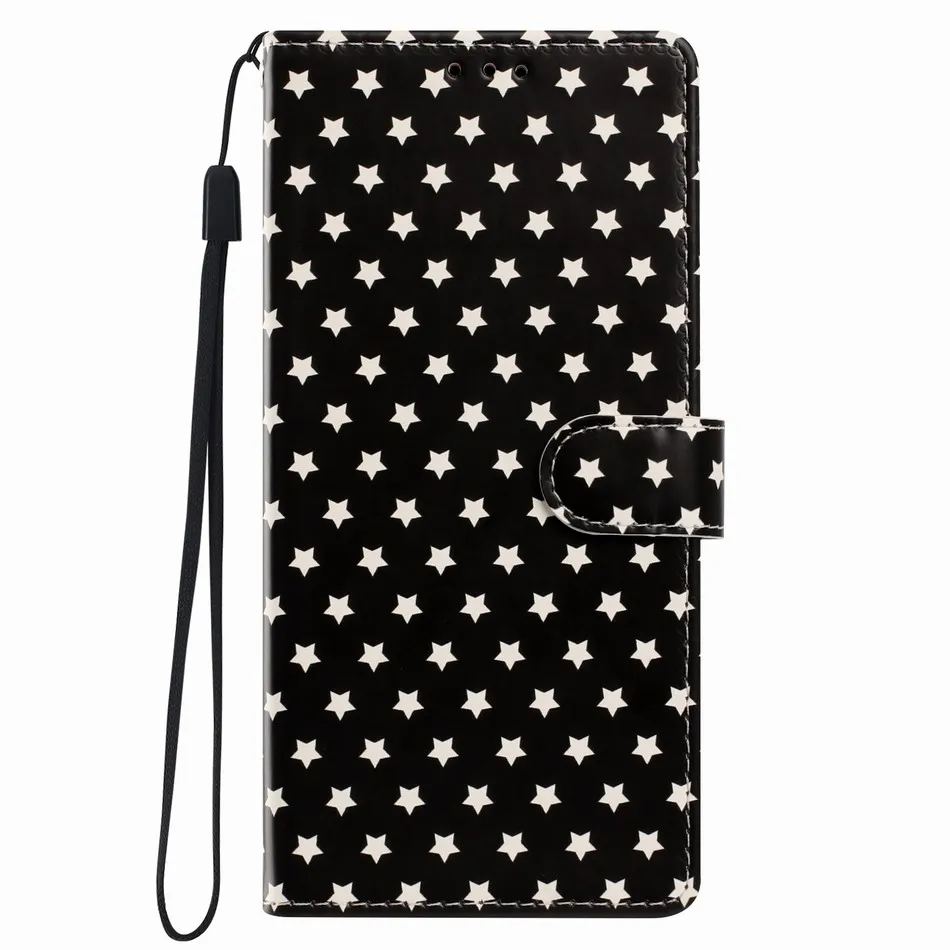 Кожаный чехол для телефона Huawei Honor 9A 9 9S 10X 10 9X 20 7A 8A 8S X50i X30i 70 90 Pro 50 Lite 5G Stars Painted Card Wallet Coque (art.: 3920da075ec34) - 3920da075ec34