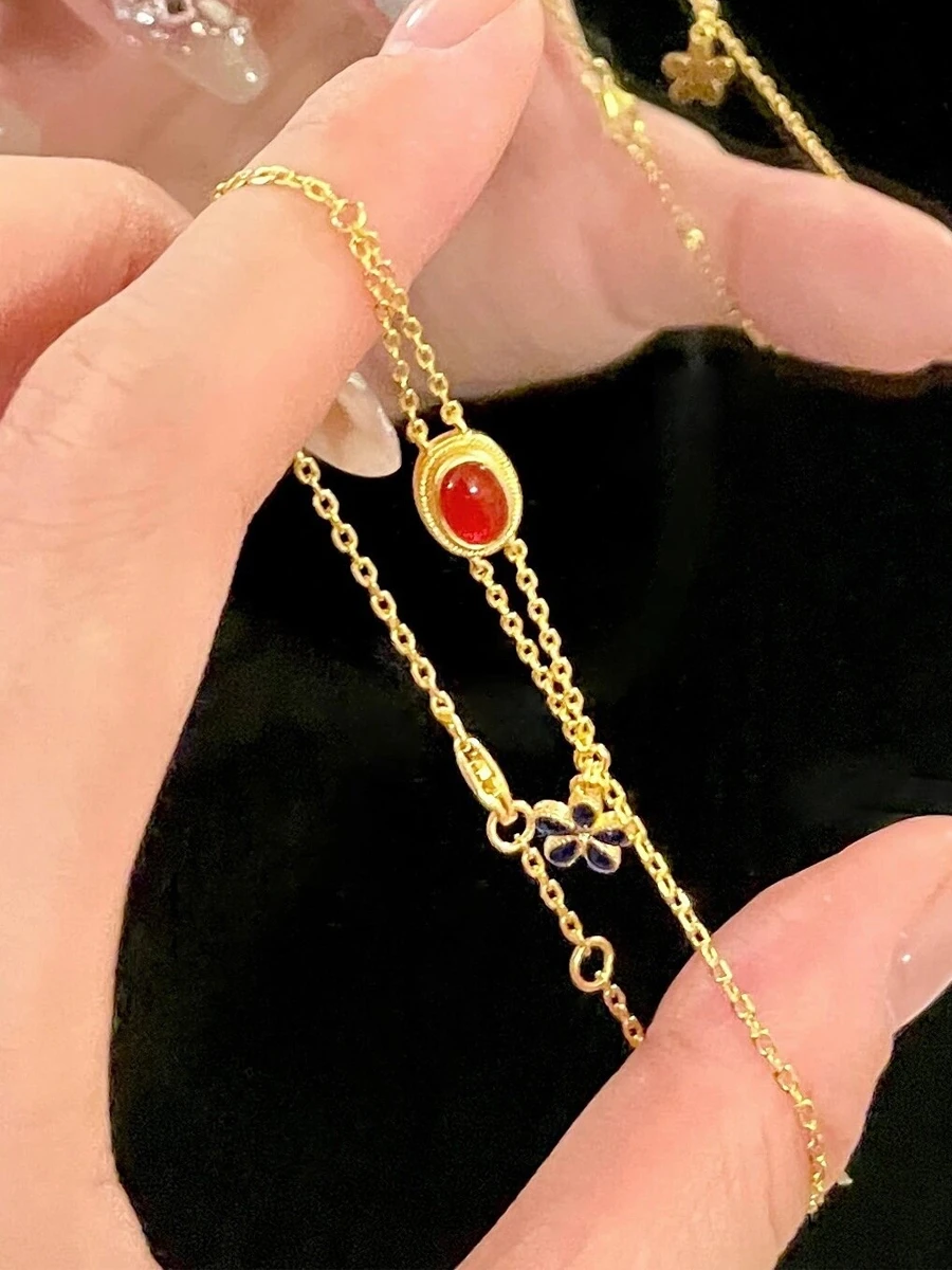 Классический ретро-дворцовый браслет с маленькой дворцовой птицей 8-каратное