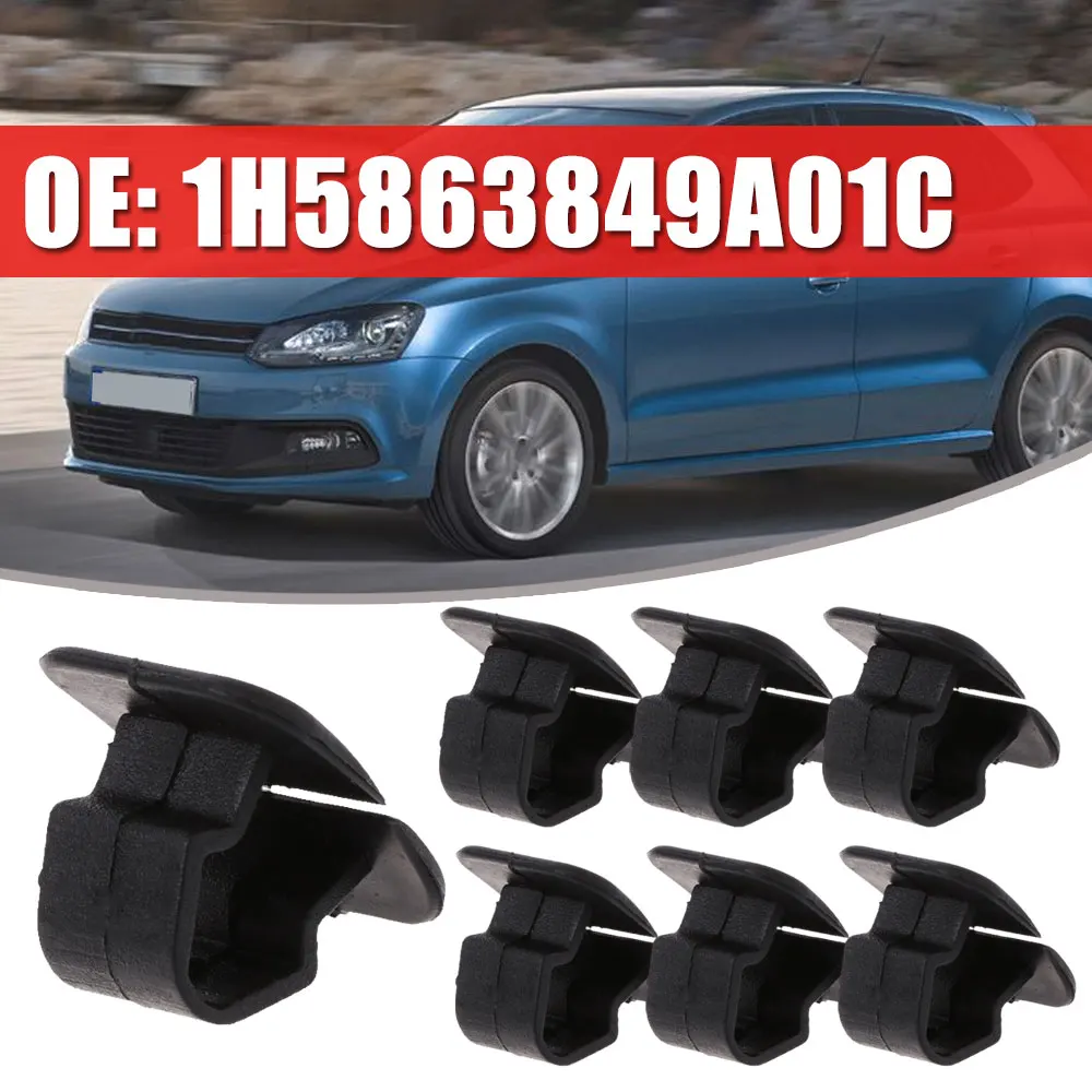 

10pcs Black Plastic Hood Bonnet Insulation Clip Rivet Retainer for VW Polo Tiguan Passat B5 B6 SEAT Leon 2 Skoda Octavia Gadget