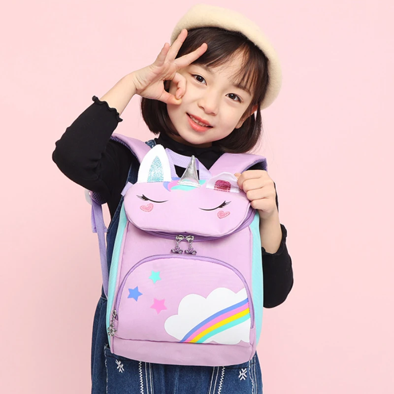 Children Cartoon Unicorn Dinosaur Small Backpacks In Kindergarten New Girl Boy Cute Fashion Anti Lost Schoolbags Drop Shipping