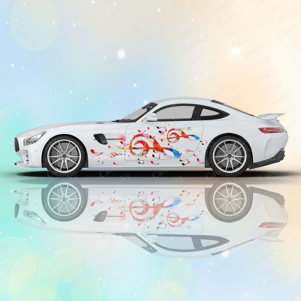 Музыкальная клавиатура пианино наклейки на кузов автомобиля Виниловая наклейка