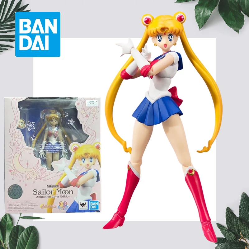 

In Stock Original Bandai SHF Girl Tsukino Usagi 25th Anniversary Moving Doll Animation Surrounding Toy Gift Collection Model