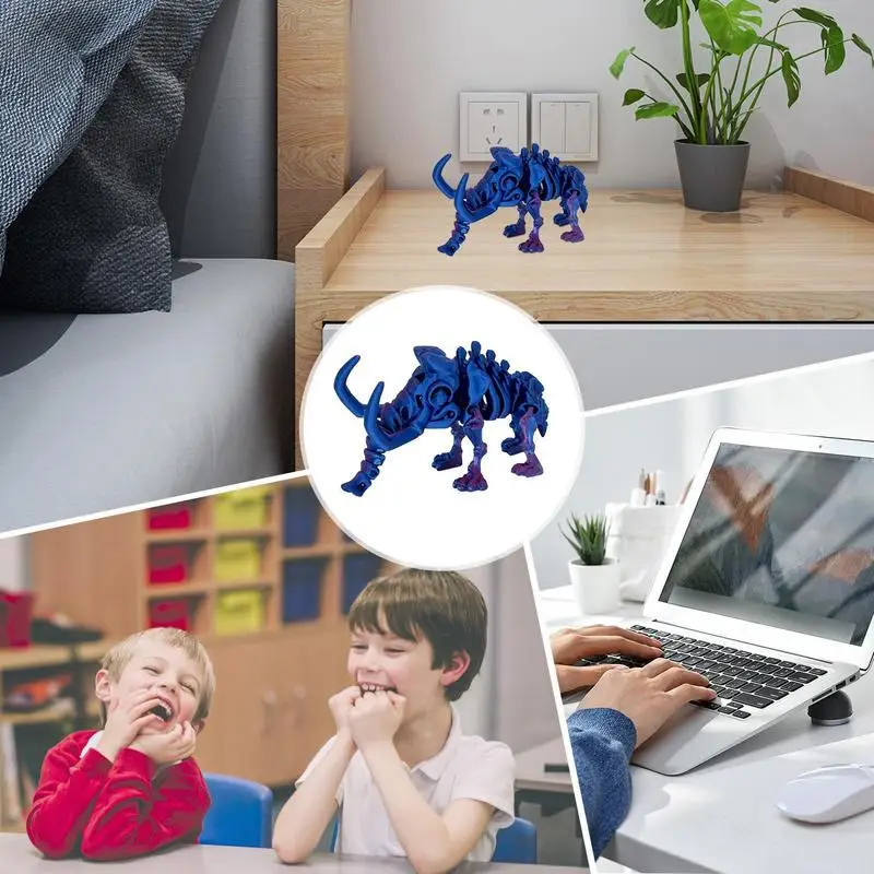 3D печатный слон древний подвижная многосуставная игрушка шарнирная модель