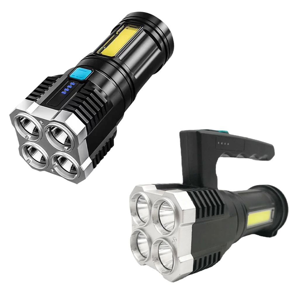 

Светодиодный фонарик с USB-зарядкой, портативный точесветильник светильник дальнего действия с индикатором заряда, регулируемый, 4 режима, д...