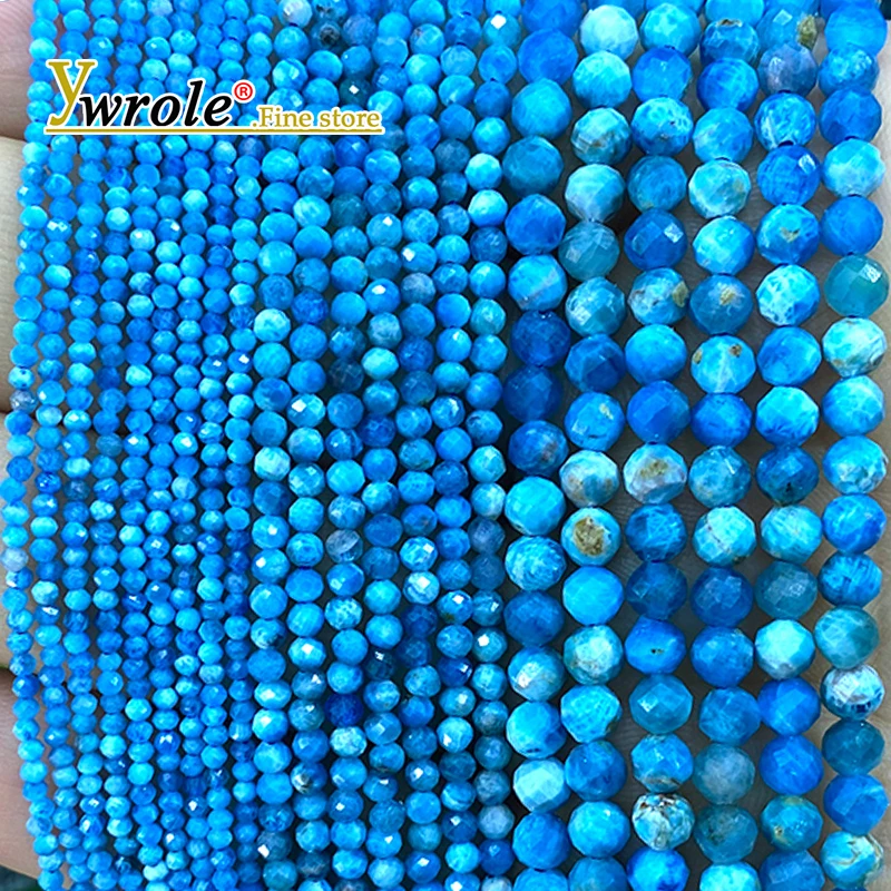 2 3 4 мм граненый натуральный камень Lalimar цвет апатит круглые бусины-разделители