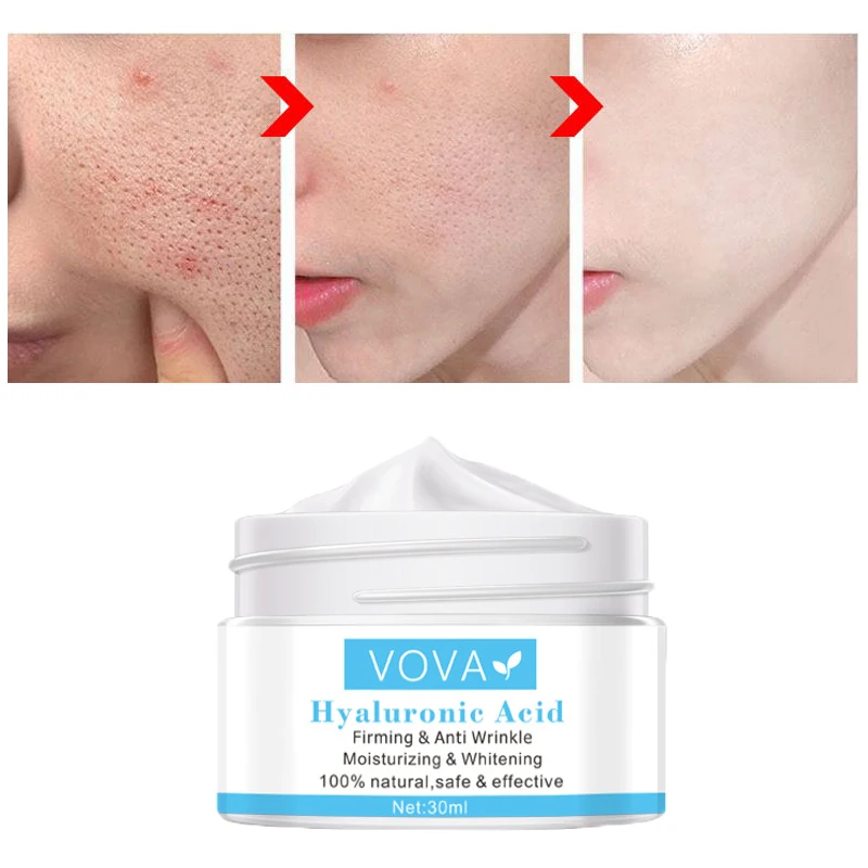 

Hyaluronic Acid Shrink Pores Face Cream Moisturizing Nourish Smooth Pores Repair Brighten Firm Beauty Skin Care Korean Cosmetics