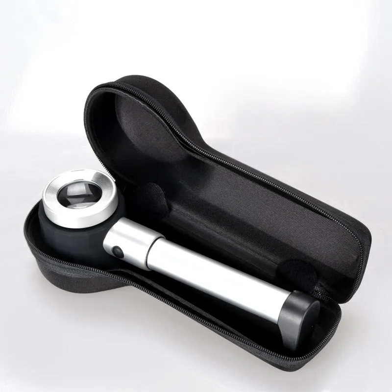 

45X HD Portable Magnifier Magnifying Glass with Light Detachable Reading Engraving Jewelry Glasses Loupes Lupa