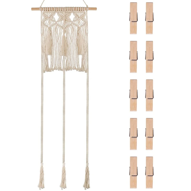 

Настенная вешалка для шляп в стиле бохо, вешалка для шляп, держатель для шляп, настенный органайзер, 10 зажимов