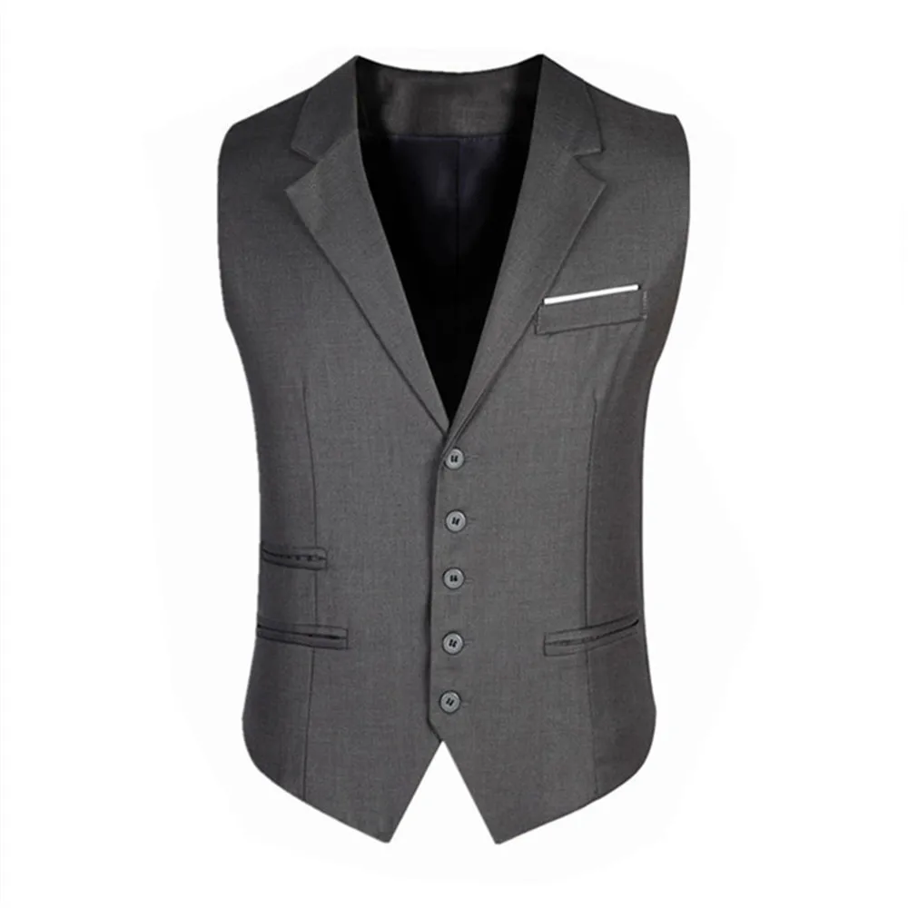 

Men's Slim Fit Mens Suit Vest Casual Suit Vest Man Black Gray Formal Businss Vest Arrival Vests Male Waistcoat Gilet Homme