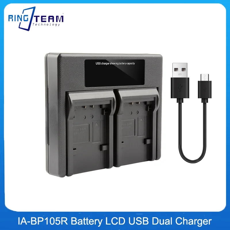

IA-BP105R BP105R IA-BP210R Battery LCD USB Dual Channel Charger for SAMSUNG SMX-F500 F501 F530 HMX-F900 F910 F920 H320