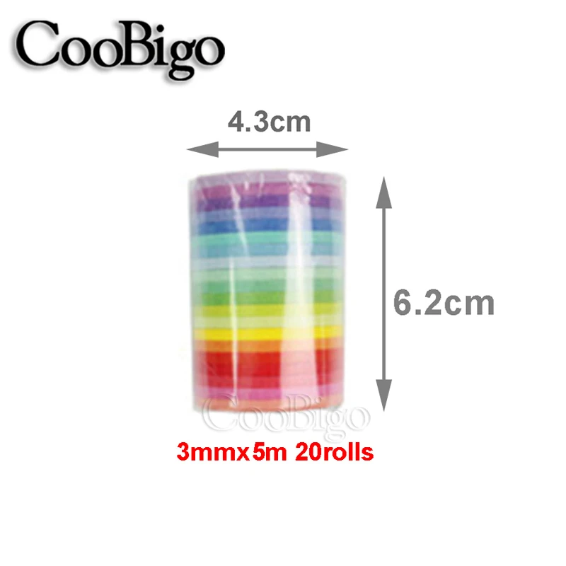 

Лента васи, набор из 20 рулонов, 3 мм