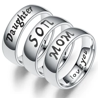 6 mm mens rings stainless steel wedding rings roman numerals gold black cool punk rings men women fashion jewelry