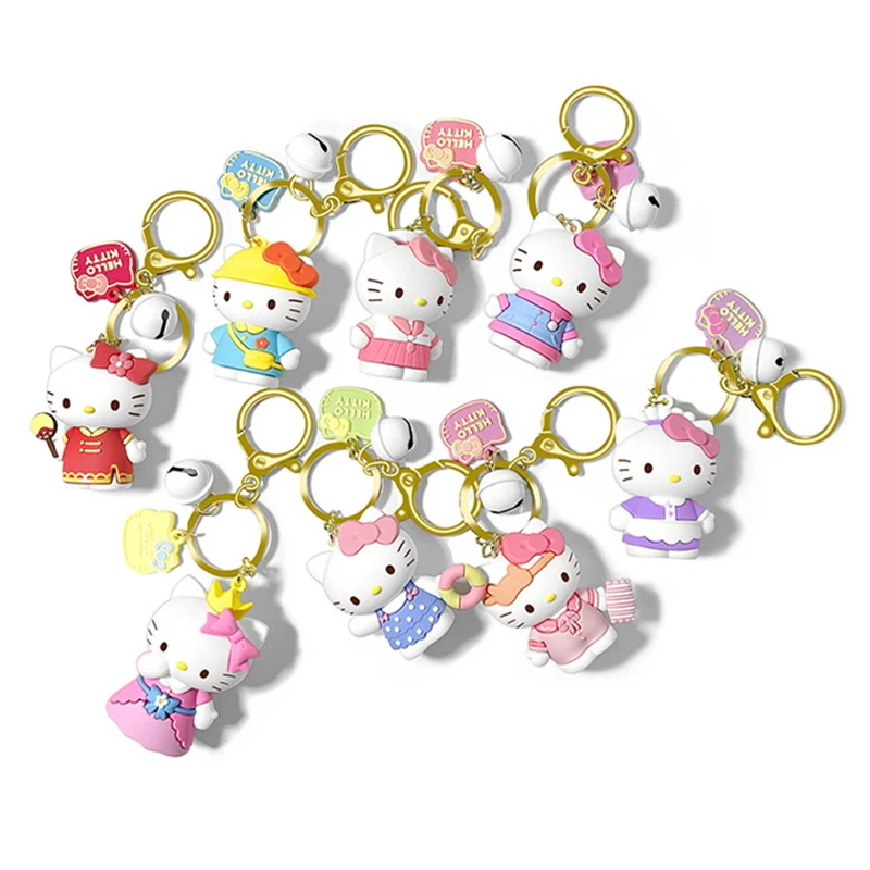

Sanrio Kawaii брелок милый мультфильм Hello Kitty брелки Kt кот автомобиль брелок Рюкзак Подвеска украшения ювелирные изделия праздничные подарки