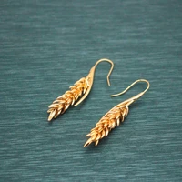european and american fashion classic luxury contracted wheat earring restoring ancient ways women jewelry gifts