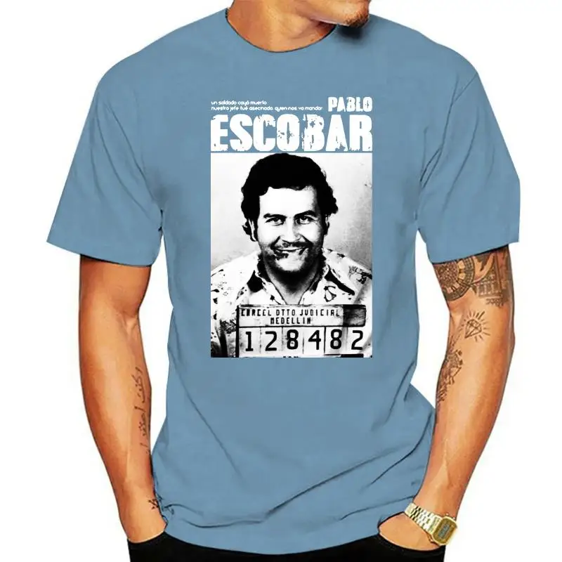 Pablo Escobar T Shirt Weed Mafia Scareface Luciano Capon Men 100% Cotton Tees Plus Size Short Sleeve