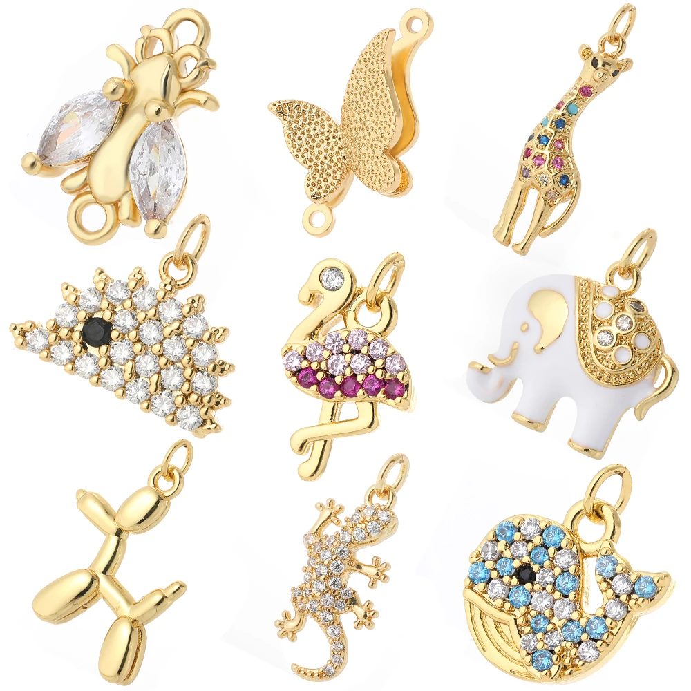 

Cute Butterfly Conch Cicada Animals Diy Pendant Jewelry Making Charms Diy Earrings Bracelet Necklace Gold Color Designer Chrams