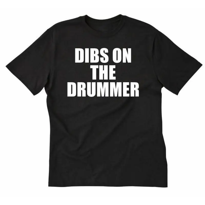 Фото Футболка Dibs On The Drummer, забавная футболка для фанатов барабанной группы, любителей барабанов №1
