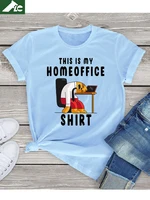 funny home office sloth office work job t shirt 2022 grapgic cotton men womens tops fashion unisex oversized femme t shirt