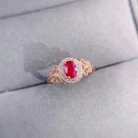 100 real s925 silver sterling ruby gemstone ring for females wedding bands anillos de engagement origin ruby jewellry women