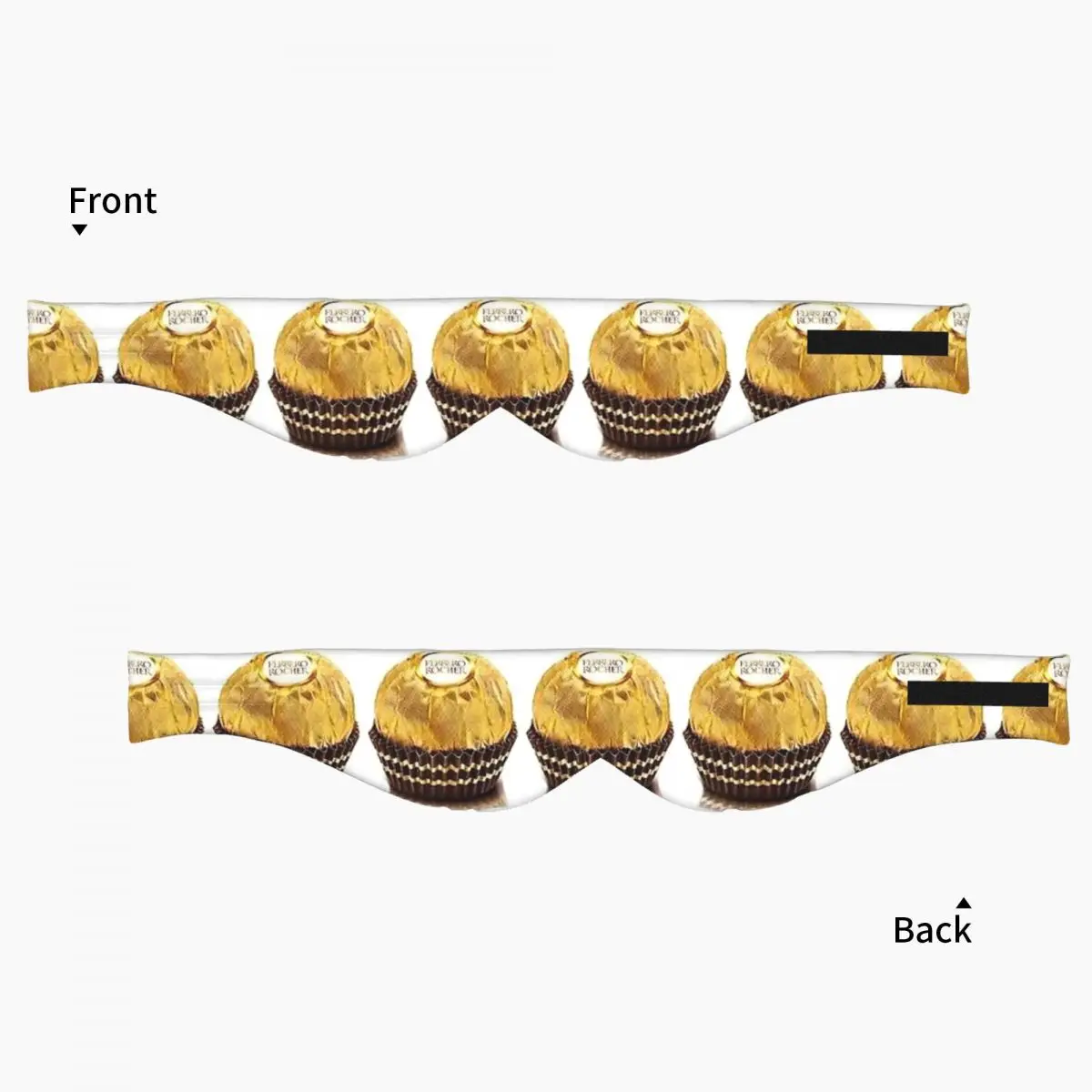 Фото Маска для сна Ferrero Rocher, блокирующая свет, портативная повязка на глаза для девочек и мальчиков, для дома, сна, вечеринок, подарок, повязка на глаза. №3