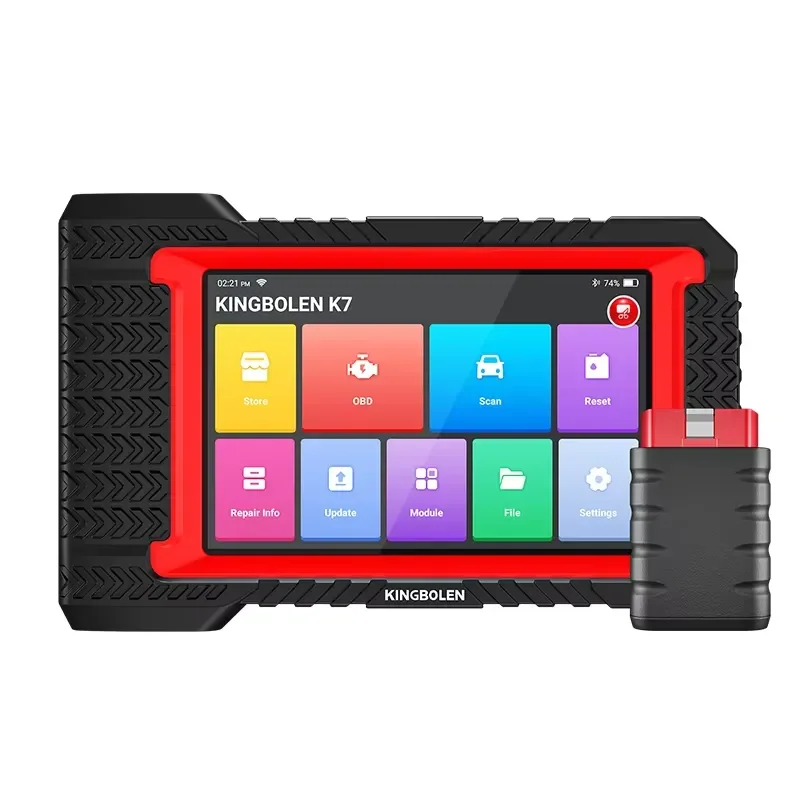 Фото Автосканер Kingbolen K7, диагностический прибор OBD2, устройство для кодирования ЭБУ с 28 функциями сброса и бесплатным обновлением. №2