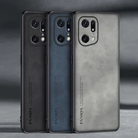 for oppo find x5 pro skin feel sheepskin leather shockproof case for find x3 x5 pro ultra slim phone cover for find x5 x3 fundas
