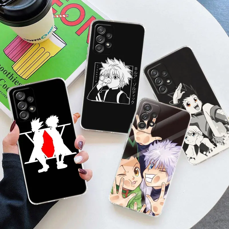 Чехол hunterxhunter Hisoka для Samsung Galaxy A55 чехол A54 A52 A53 5G A15 A14 A13 A21S A23 A34 A35 A33 A32 A72 прозрачный