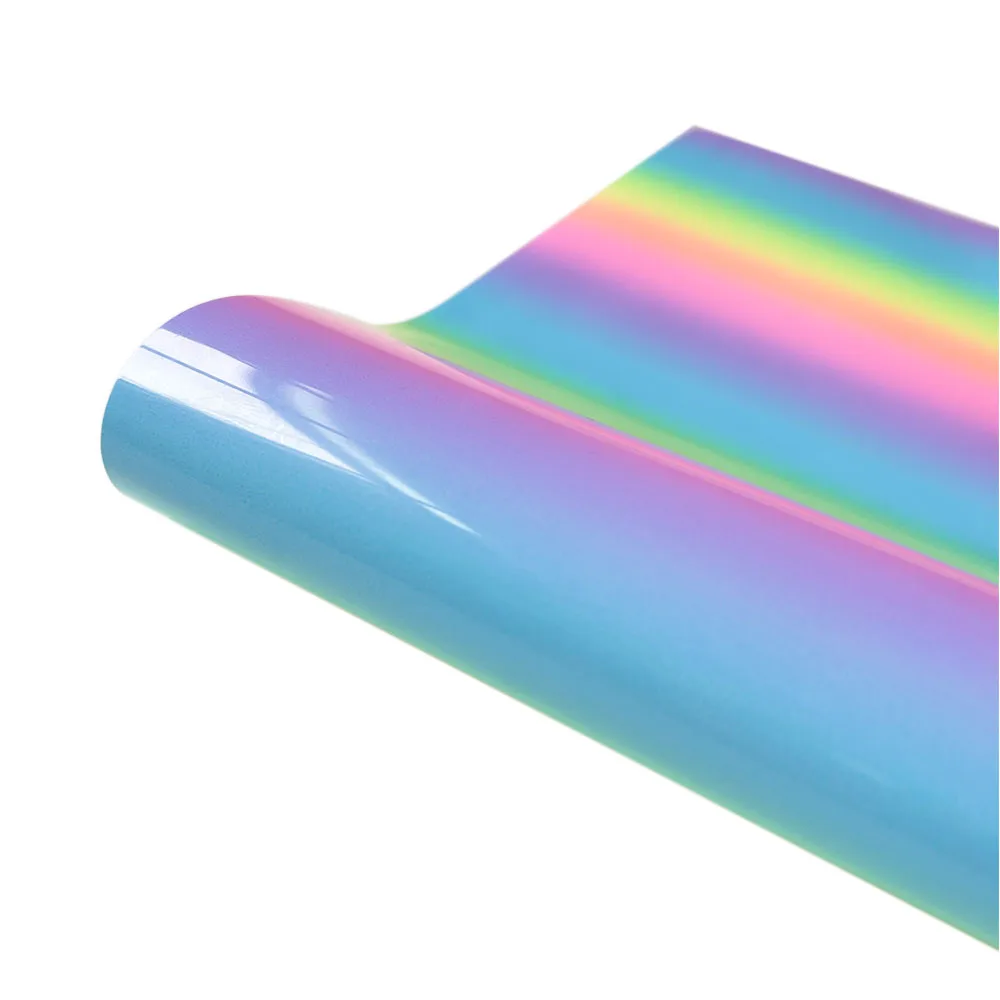 

Голографическая виниловая пленка Findohope радуга леопард