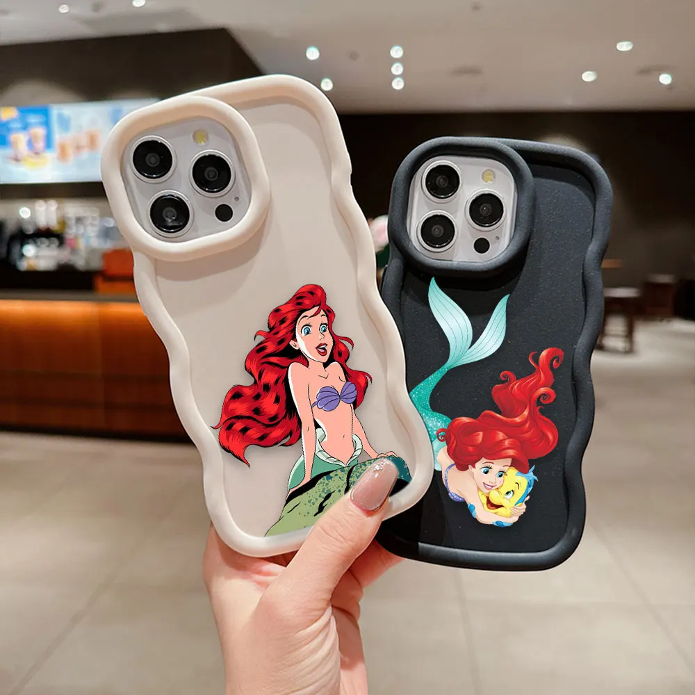 Противоударный матовый чехол для телефона с изображением русалки и девушки в