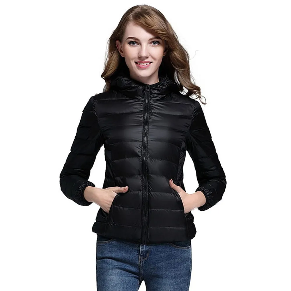 

Women's 2022 New Casual Lightweight Thickened Warm and Slim Fit Small Volume White Duck Fashion Coat Down Jacket