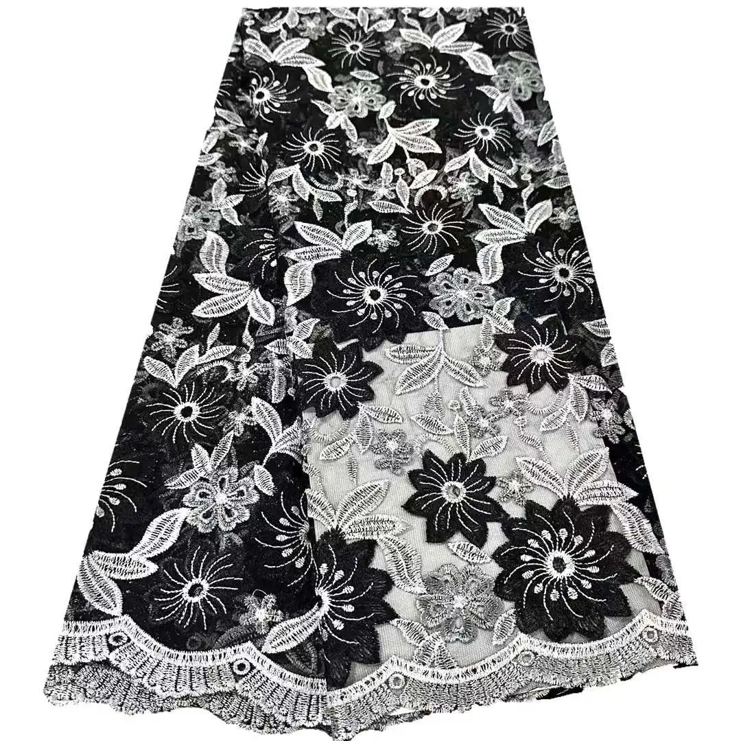 5 ярдов 2024 новинка лучшее качество изящная очень мягкая вышитая Тюлевая