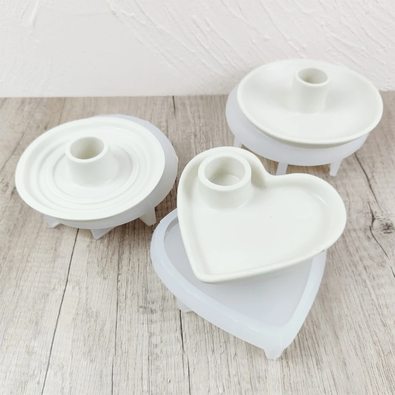 

Concrete Candle Holder Mold Storage Box Mold Candlesticks Mold Heart Tray Mold