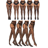 erotic stockings with sex garter belt pantyhose 1pcs women lingerie super elastic fishnet sexy tights trend thigh high stockings