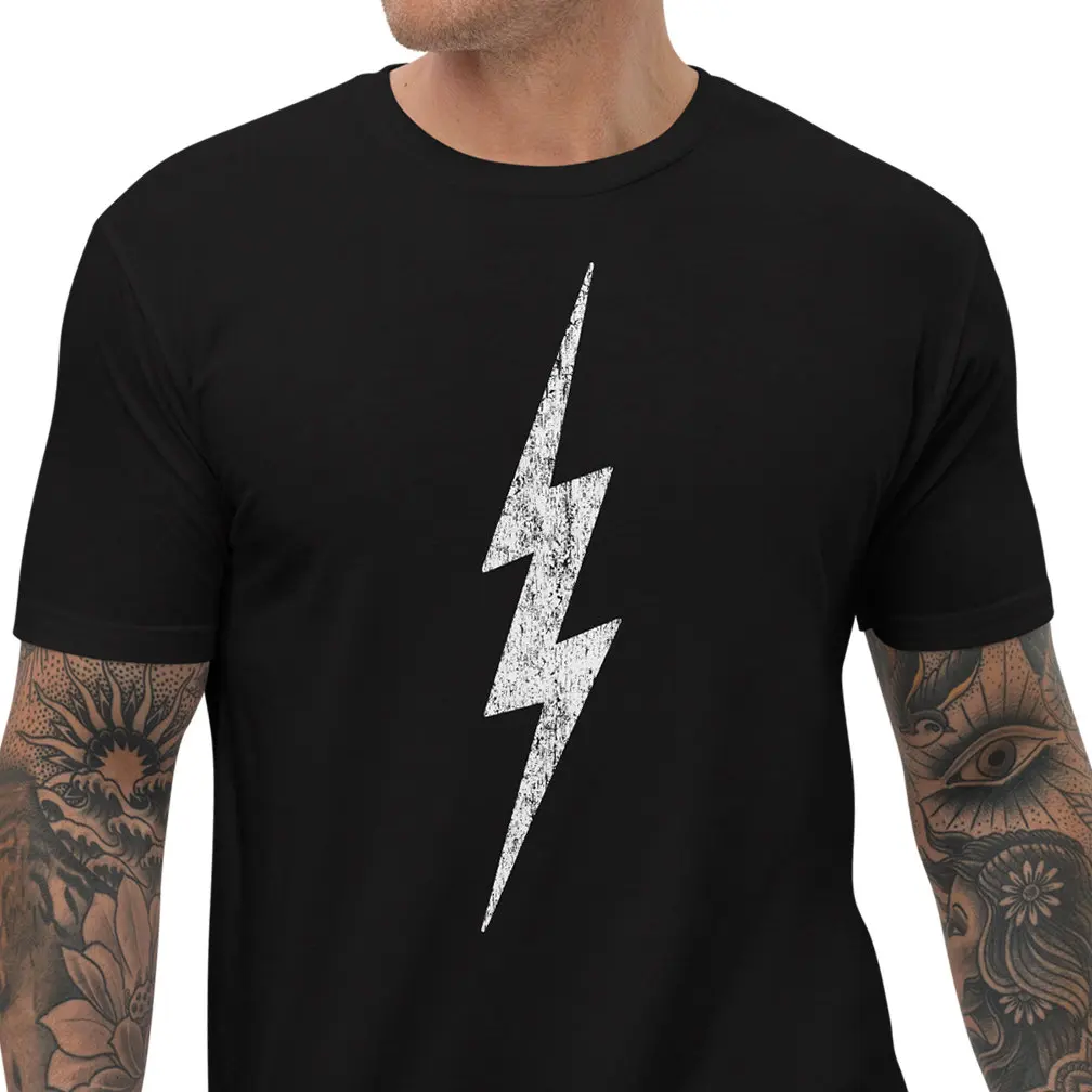 Потертая футболка с молнией болтом