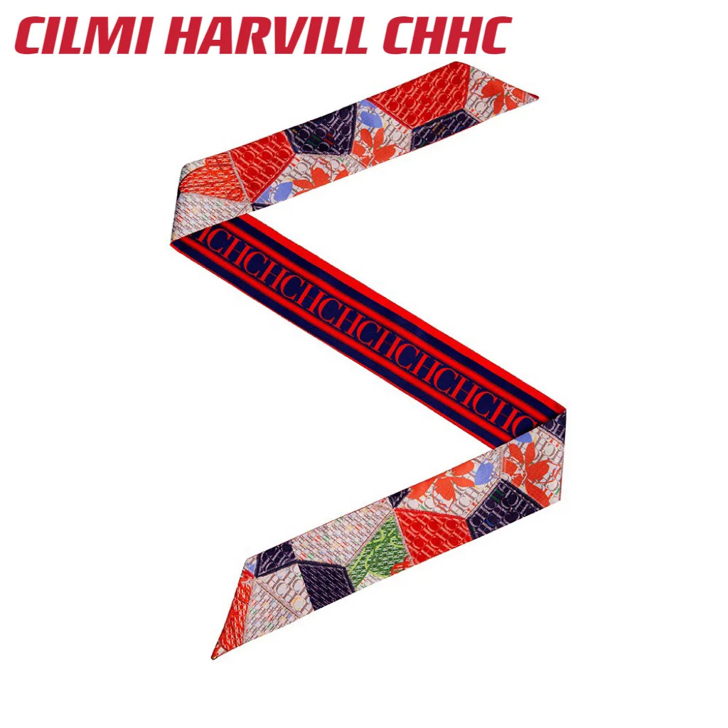 

CILMI HARVILL CHHC Summer Women's Long Scarf 7-100cm Wear With Tie Hanging Decoration Lightweight Silk Gift Box Packaging