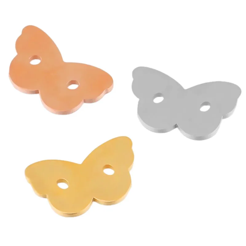 

WZNB 5Pcs Charms Stainless Steel Butterfly Pendant Connector for Jewelry Making Necklace Pendant Accessories Diy Components