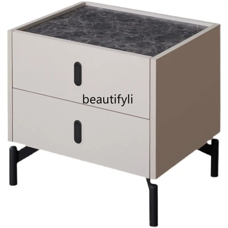 

Прикроватный столик в скандинавском стиле, комод для спальни, итальянский минималистичный шкаф с двумя выдвижными ящиками, шкаф для хранения