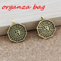 20pcstai chi bagua yin and yang five lines amulet charms pendants for jewelry making necklace findings 12 5x16 5mm a 393