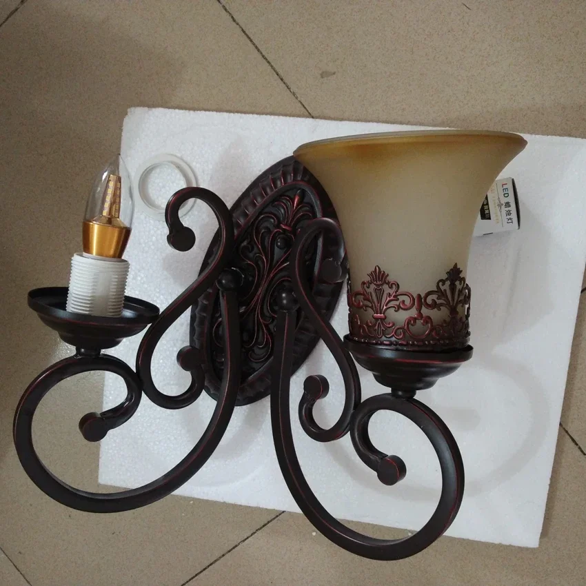 Европейский ретро минималистичный светодиодный настенный светильник для