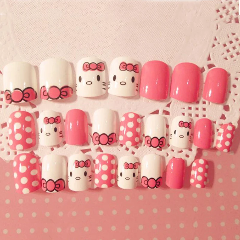 

Sanrio, милые наклейки для ногтей Hello Kitty, лист аниме, наклейки для ногтей, патчи для ногтей для женщин, художественное украшение