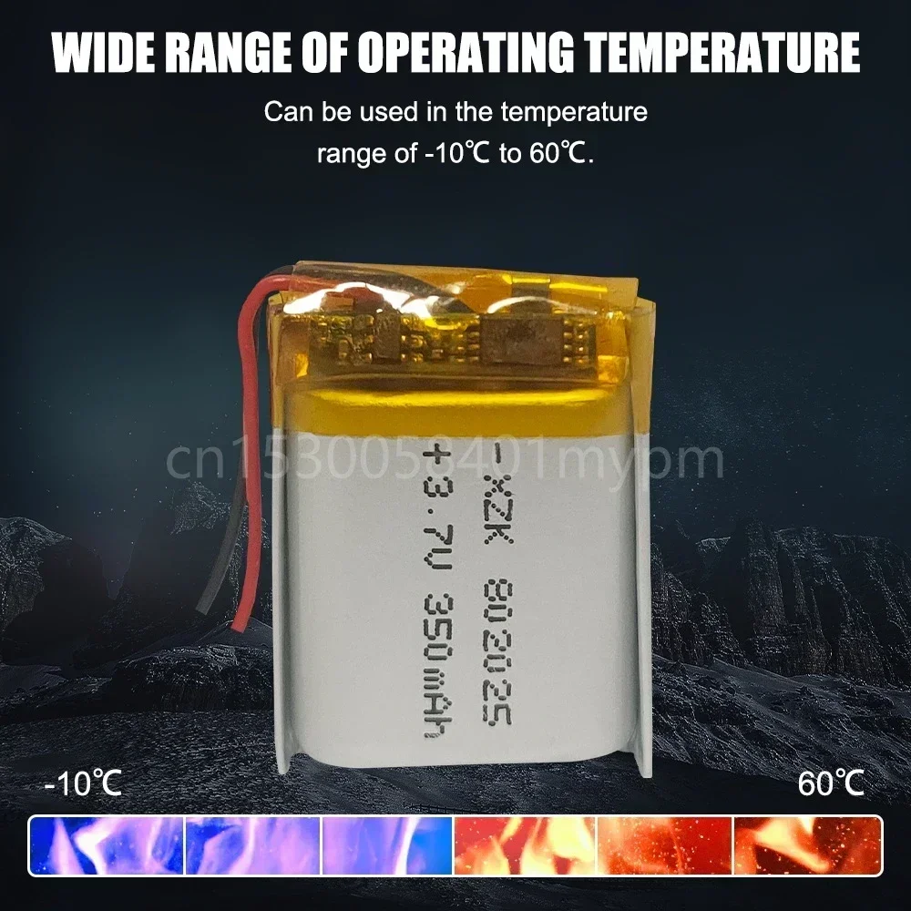 802025 3 7 В 350 мАч литий-полимерная аккумуляторная батарея для MP3 Bluetooth-гарнитуры