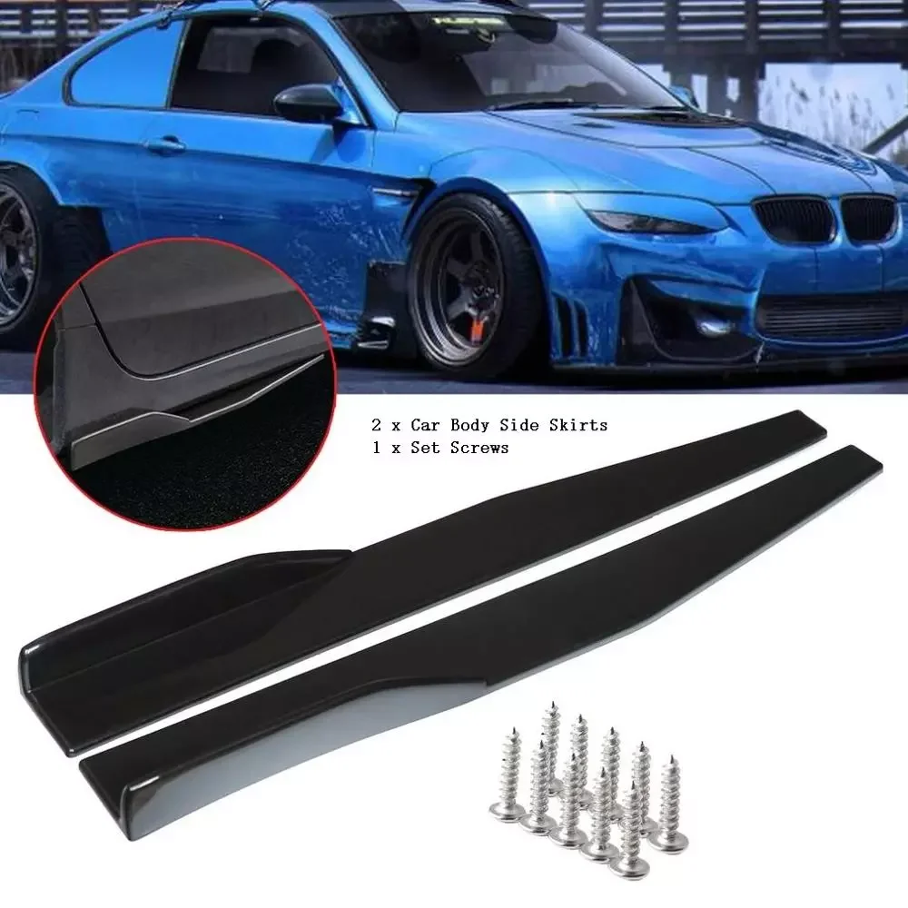 

74.5cm Universal Car Side Skirt Splitter Winglet Side Wing Bumper Lip Bumper Black/Red/Carbon Fiber Look Side Skirts
