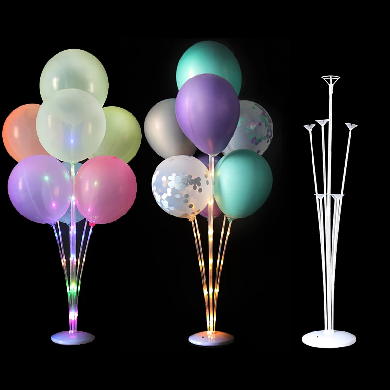 

Bright Led Balloon Column Stand Wedding Balloon Support Backdrop Decorations Baby Shower Wedding Night Birthday Party Supplies