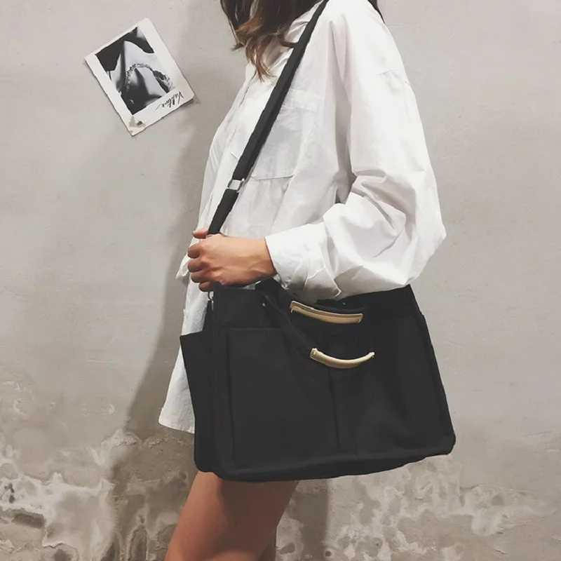 Women's Casual Canvas Tote Bag Shopper Simple Fashion Female Shoulder Bags For Women Travel Crossbody Ladies Designer Handbags