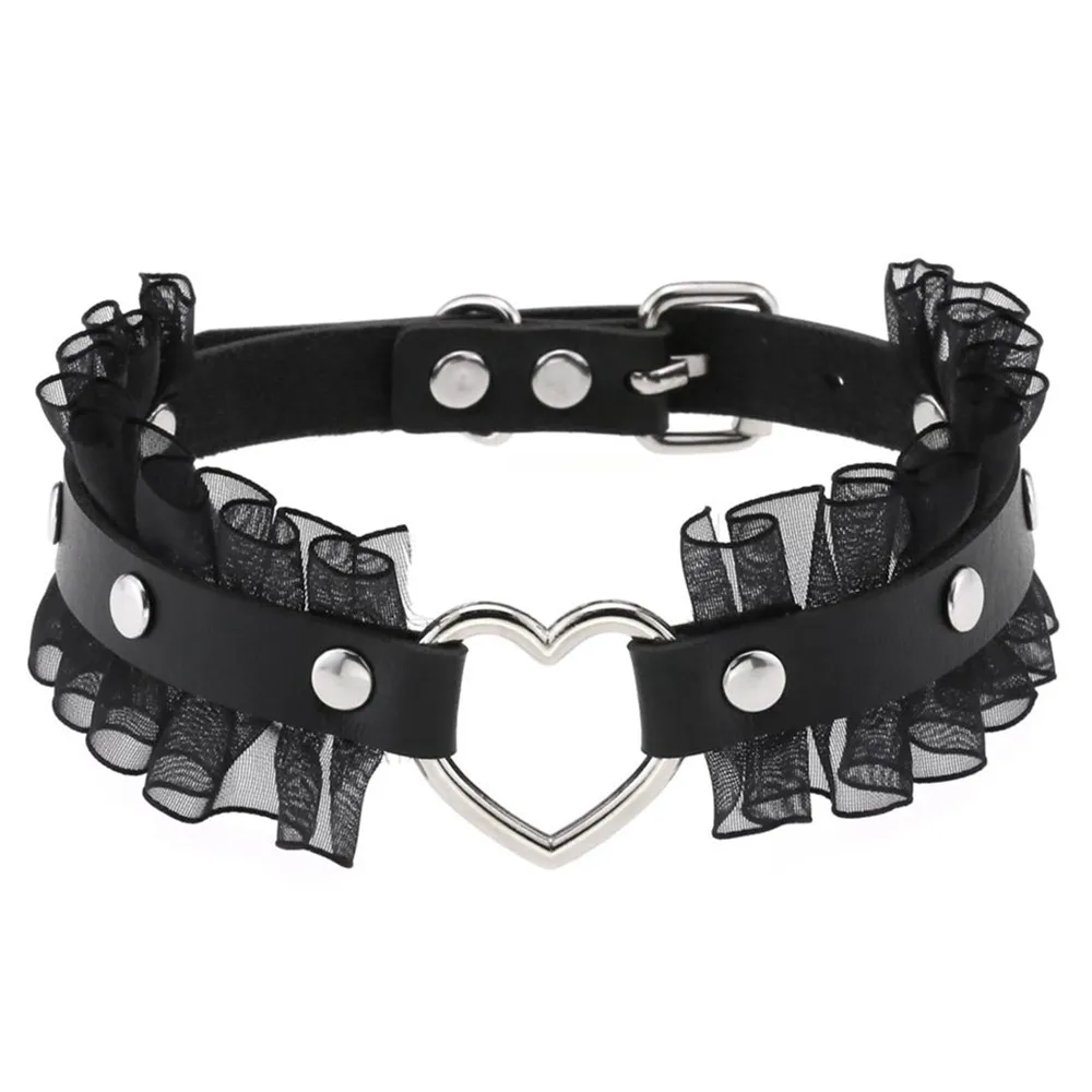 

Женское винтажное ожерелье-чокер DIEZI, кожаное ожерелье в стиле Харадзюку, массивное Ювелирное Украшение в стиле панк, черное, красное, белое,...