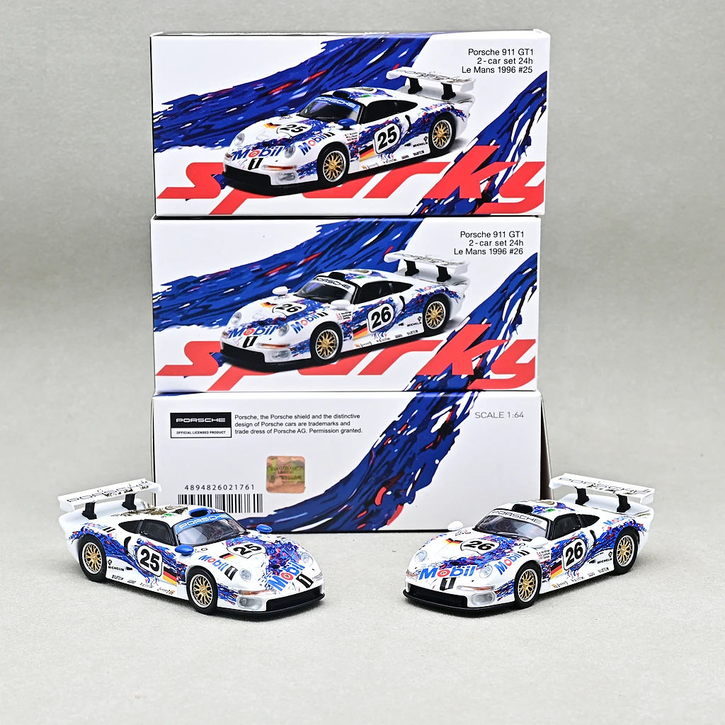 Фото 1:64 911 GT1 набор гоночных автомобилей из сплава, литая под давлением миниатюрная модель моделирования, украшение для взрослых, игрушка для мальчиков, подарок на детский фестиваль №2
